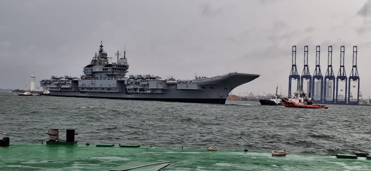 印度海军的维克兰特号航母访问斯里兰卡。烽火问鼎计划