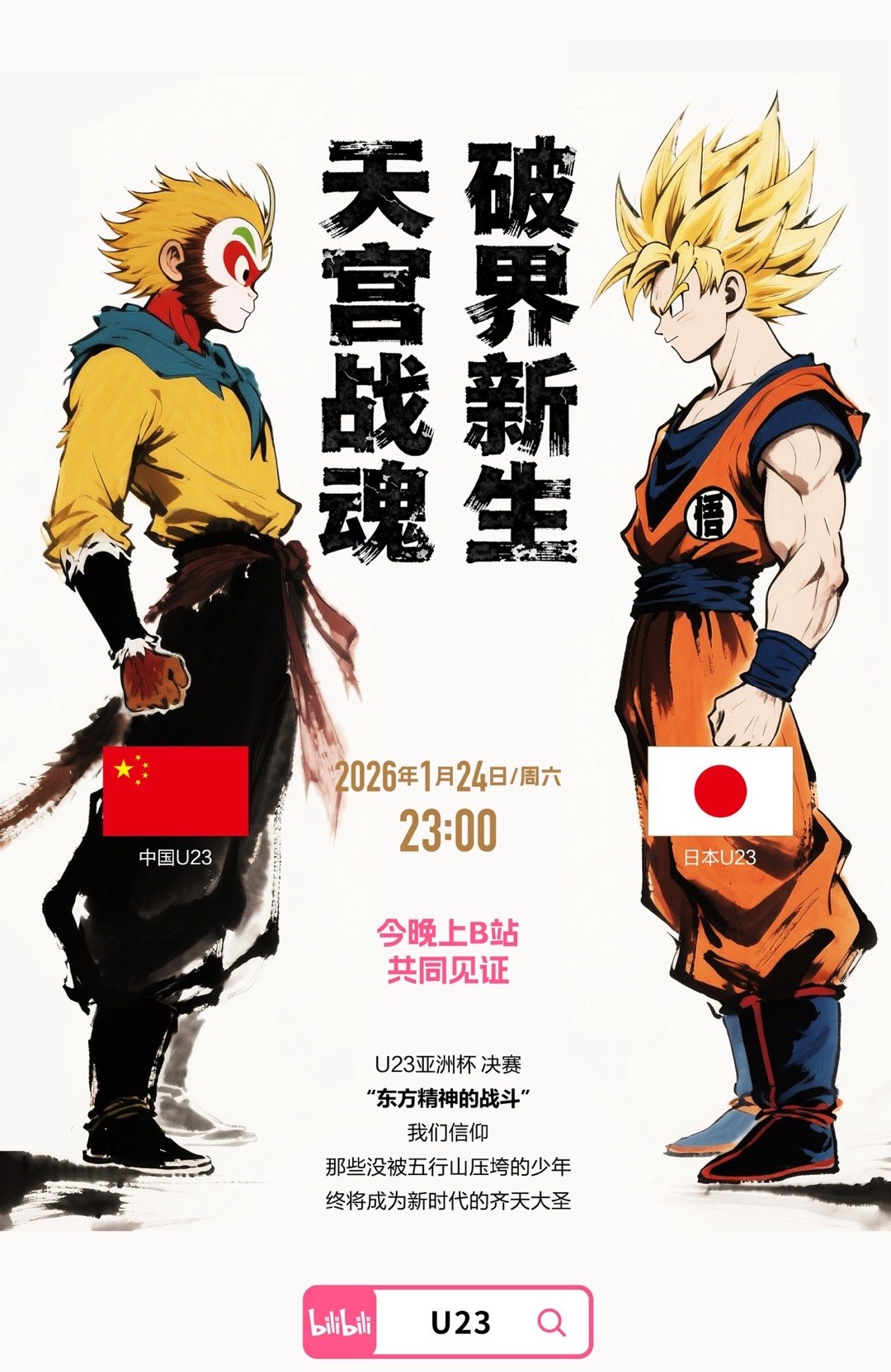 U23亚洲杯国足赛前喊话太燃了 这次真的燃爆了！U23见证历史的1个晚上，刚看完