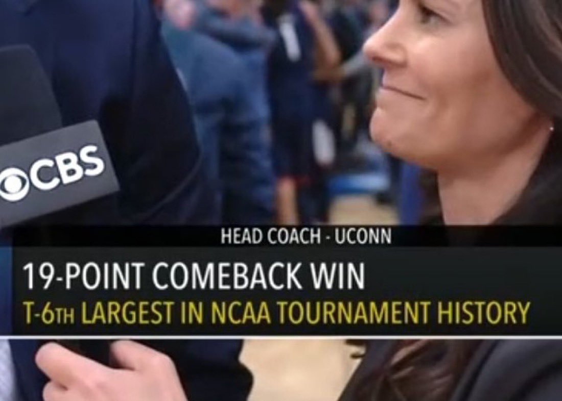 杜克去年半决赛被休斯敦逆转14分，今年八进四被康涅狄格逆转19分，他们也成为第一