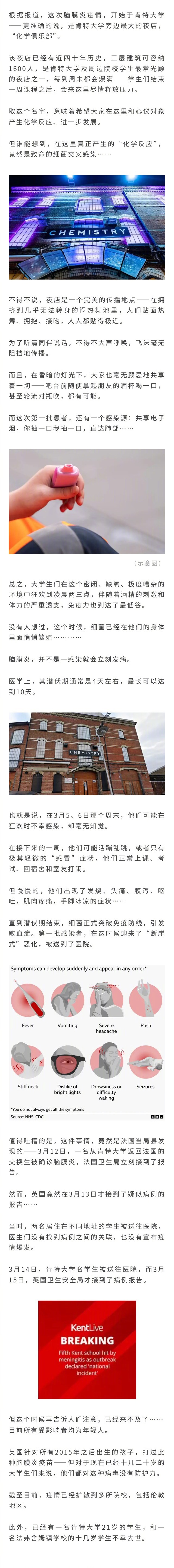英国肯特大学爆发脑膜炎疫情，目前受影响人数仍然在增加中…… 