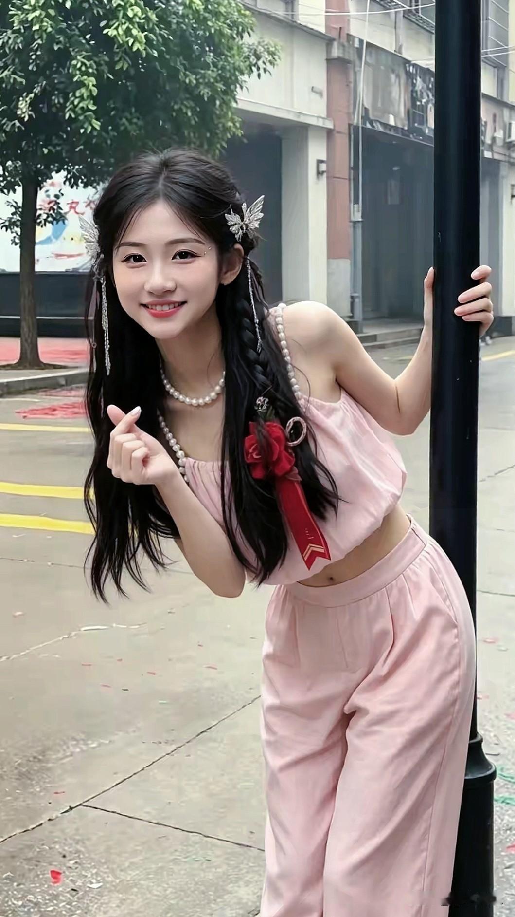 甜美少女风穿搭，粉色系搭配，元气满满！💖💕 今日分享随手拍照片 粉系少女穿搭