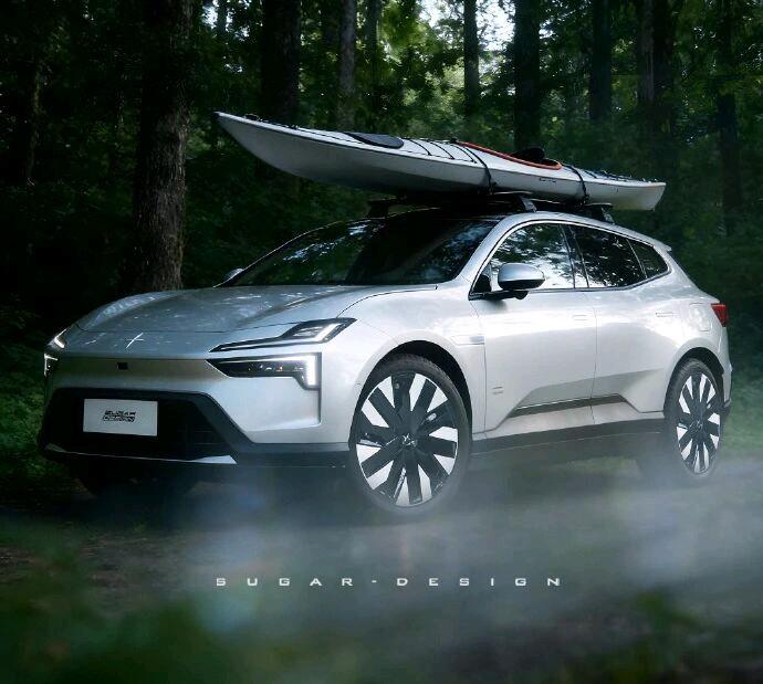 极星4旅行车渲染图预览，比轿车更有趣！这组图片来自博主糖总SugarDesign