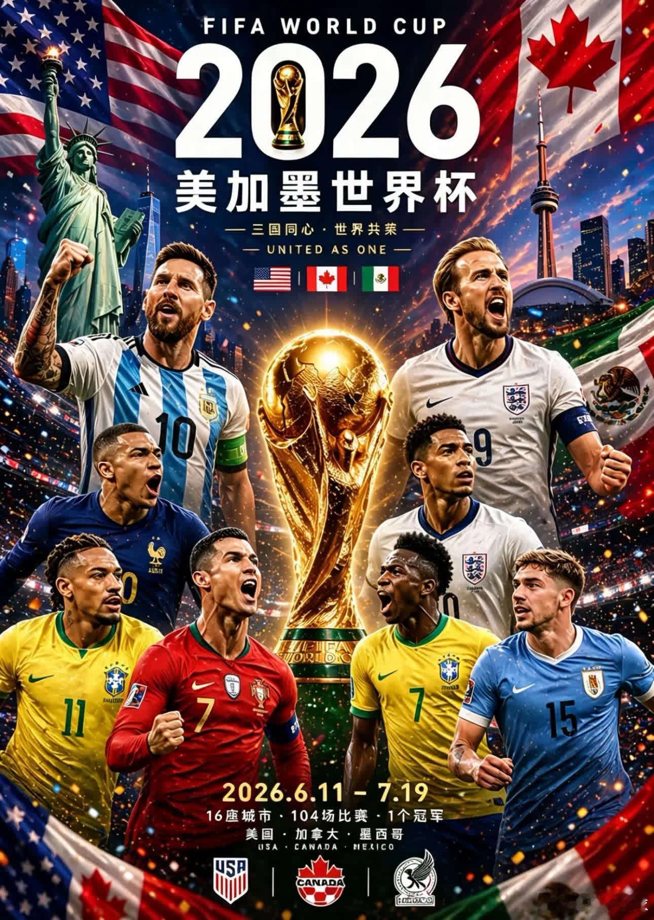 四年之约，终章之约。2026美加墨世界杯。四年之约，终章之约。 2026美加墨，
