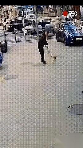 那根棍子砸下来，没砸到人，而是狠狠敲在了地上，水泥地迸出一点火星。
一个中年男人