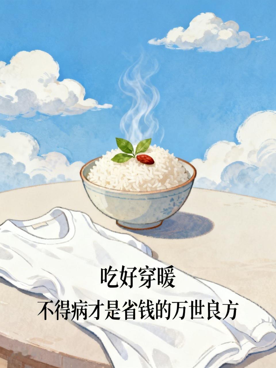 挣钱是为了生活，生活首要的是吃饱，穿暖。如果有钱舍不得花，把自己的身体搞得一团糟