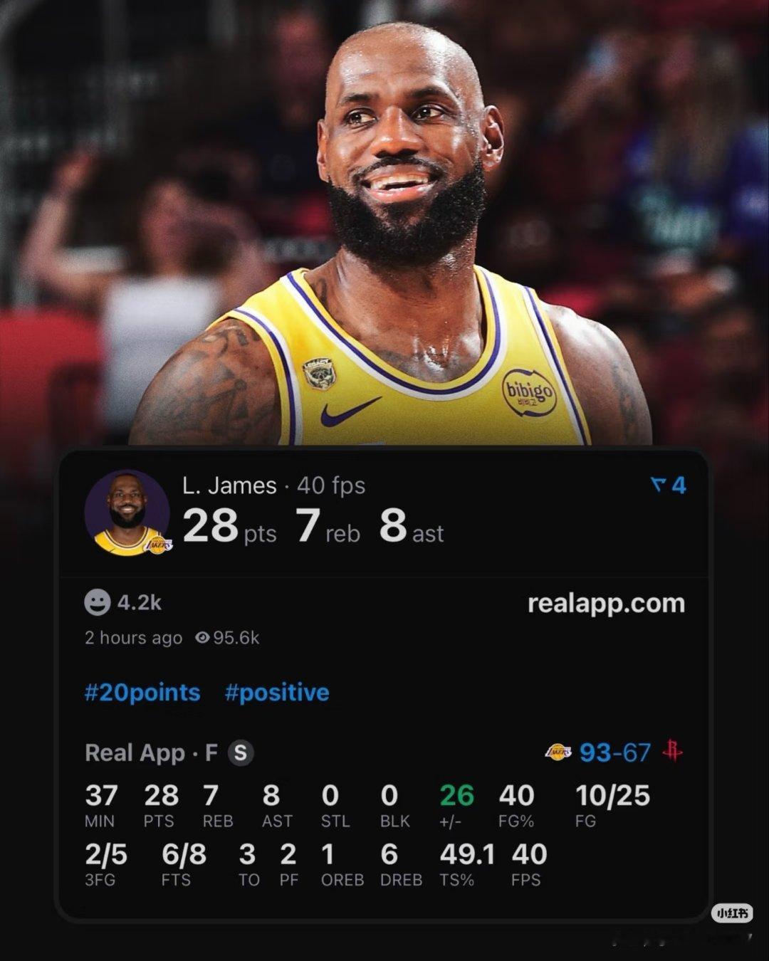 湖人淘汰火箭🫡41岁带残阵晋级！詹姆斯28分带队淘汰火箭NBA季后赛首轮G6，