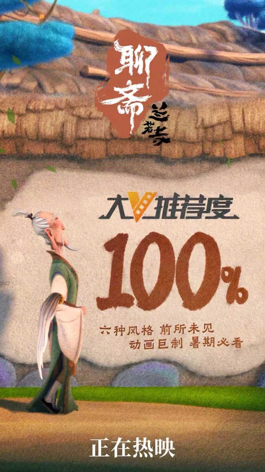 聊斋兰若寺大V推荐度100% 电影《聊斋：兰若寺》今日上映，微博大V推荐度开分1