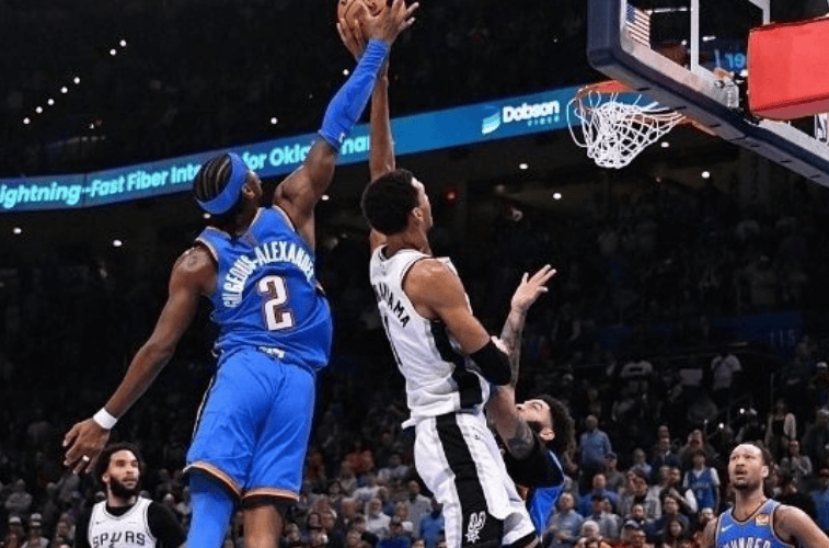 亚历山大单赛季已两次封盖文班亚马，NBA历史第四名球员做到
