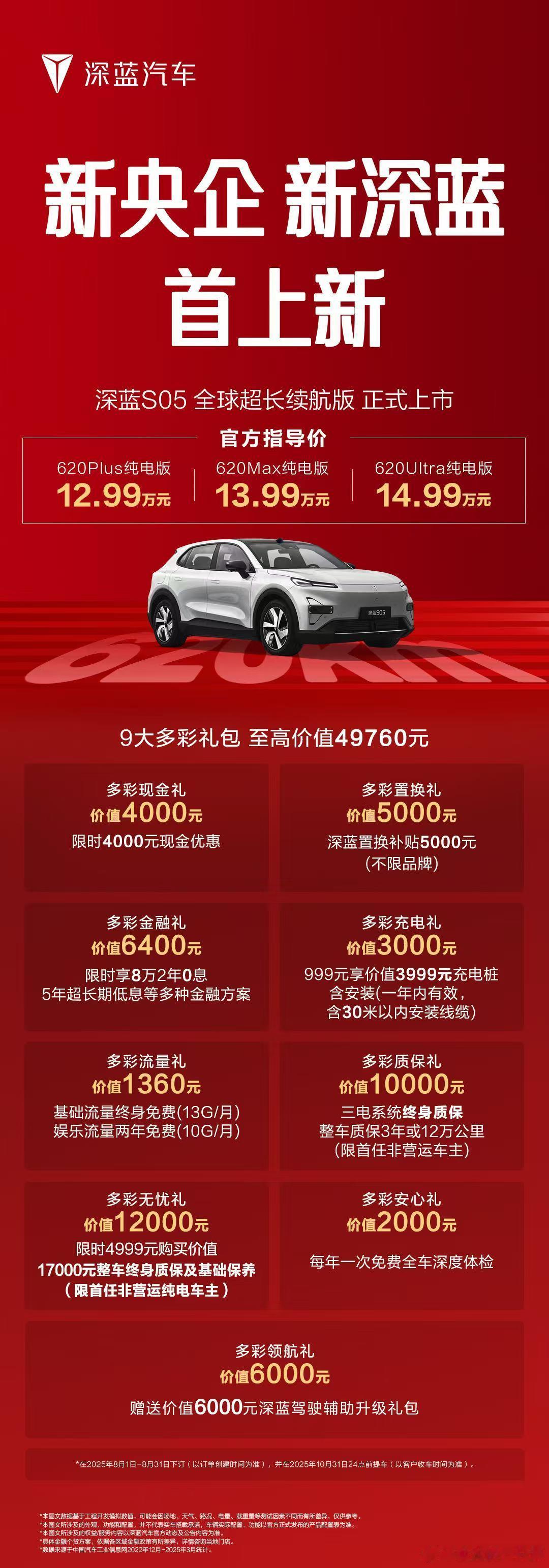 深蓝S05的超长续航版在12-15这个价位区间把续航撑到620km，充电还是3C