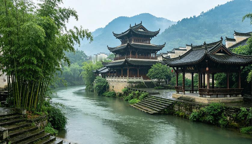 探访洪江芙蓉楼：一山一楼，藏尽王昌龄的诗心与风骨🍃
驱车向南四十余公里，抵达湖