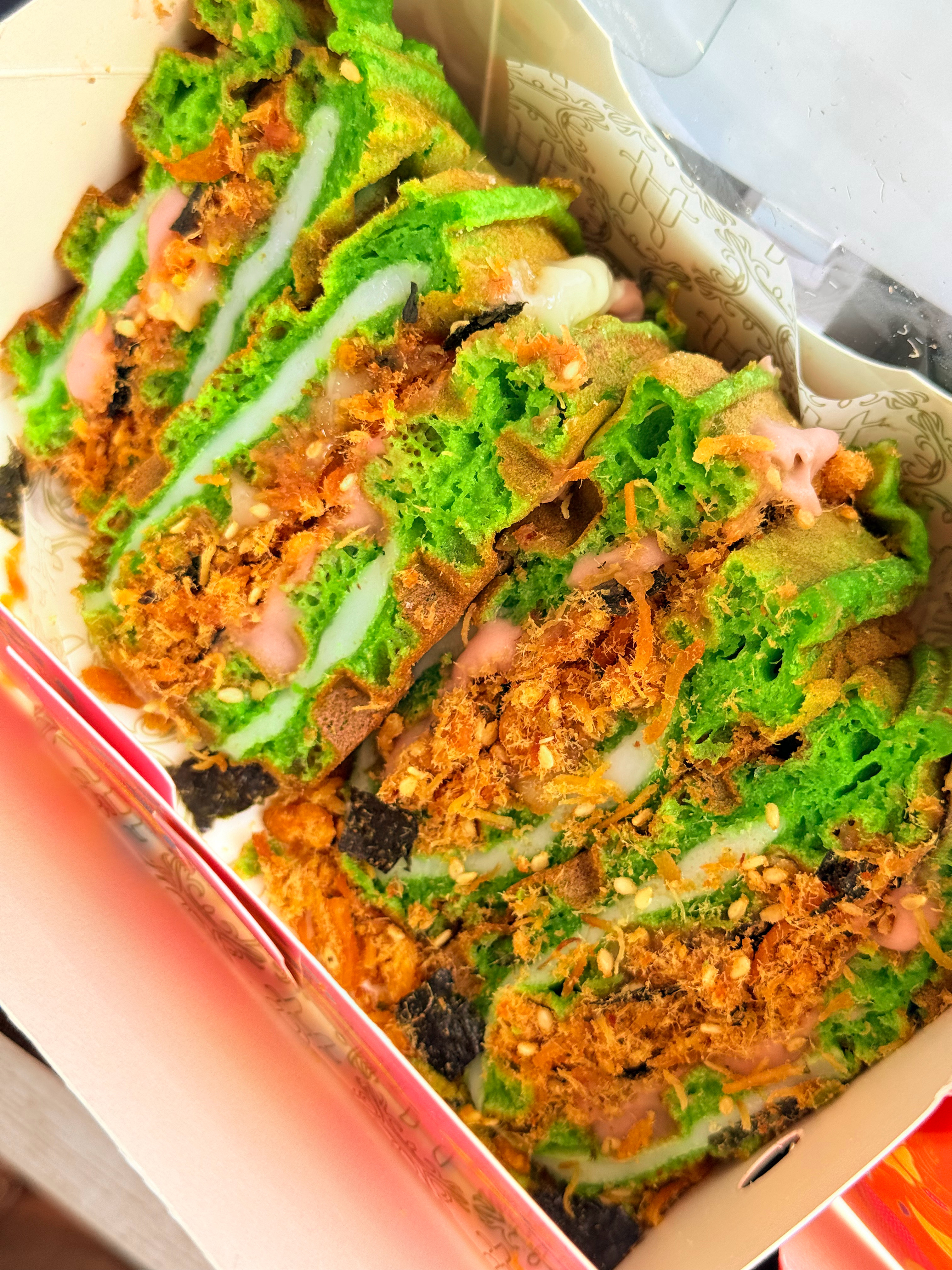芋泥麻薯肉松斑斓华夫 