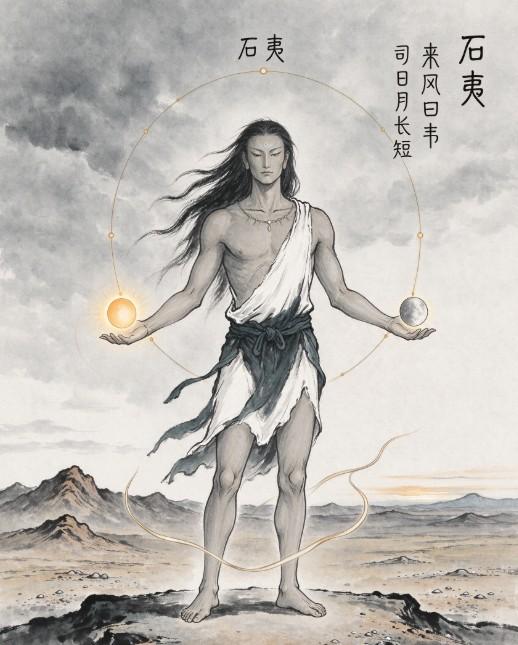 品读《山海经》658——《大荒西经》石夷

原文：
有人名曰石夷，西方曰夷，来风
