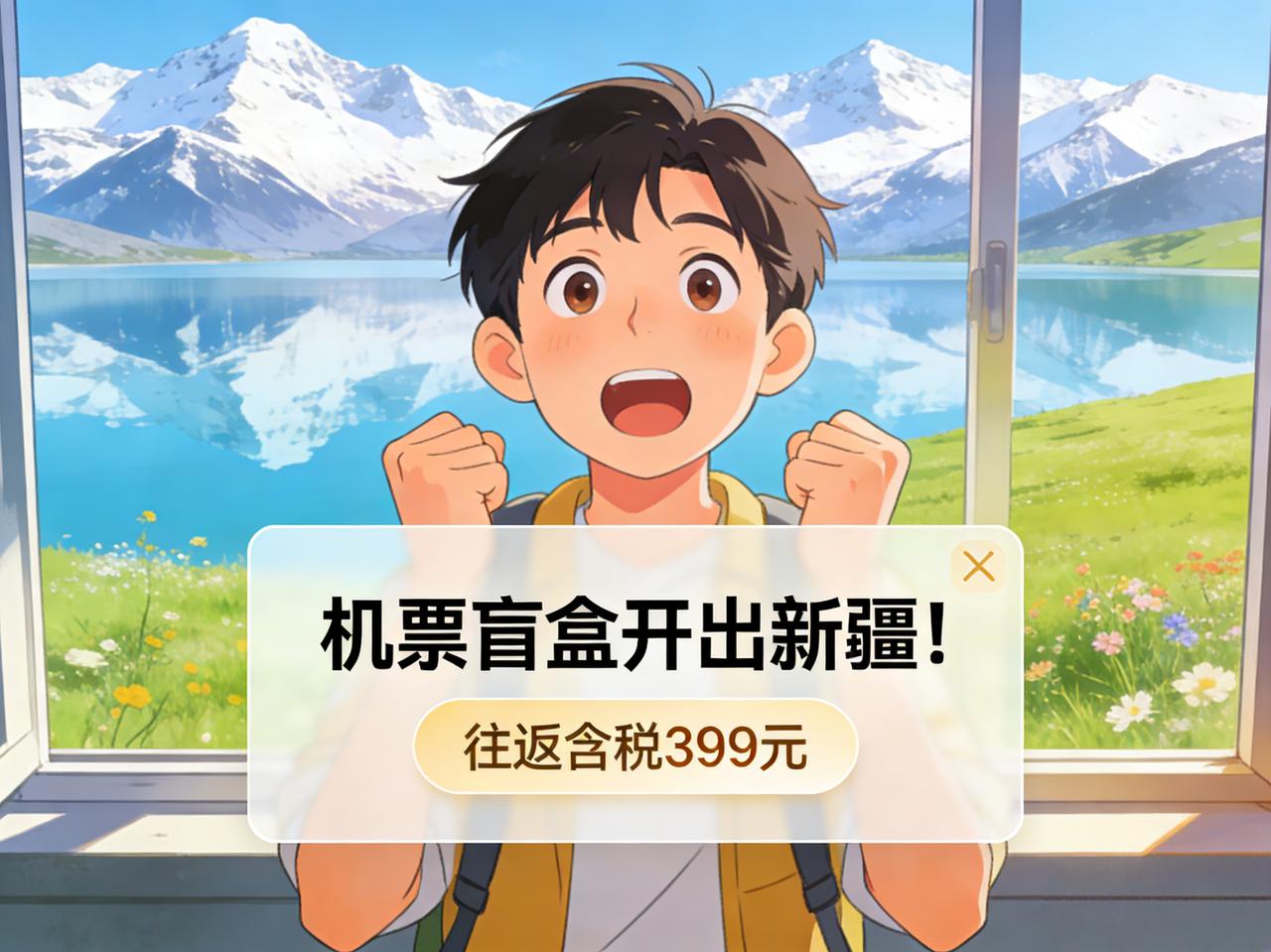 机票盲盒开出新疆！往返含税399你敢信？
 
真的不敢相信！随手抽的机票盲盒，居