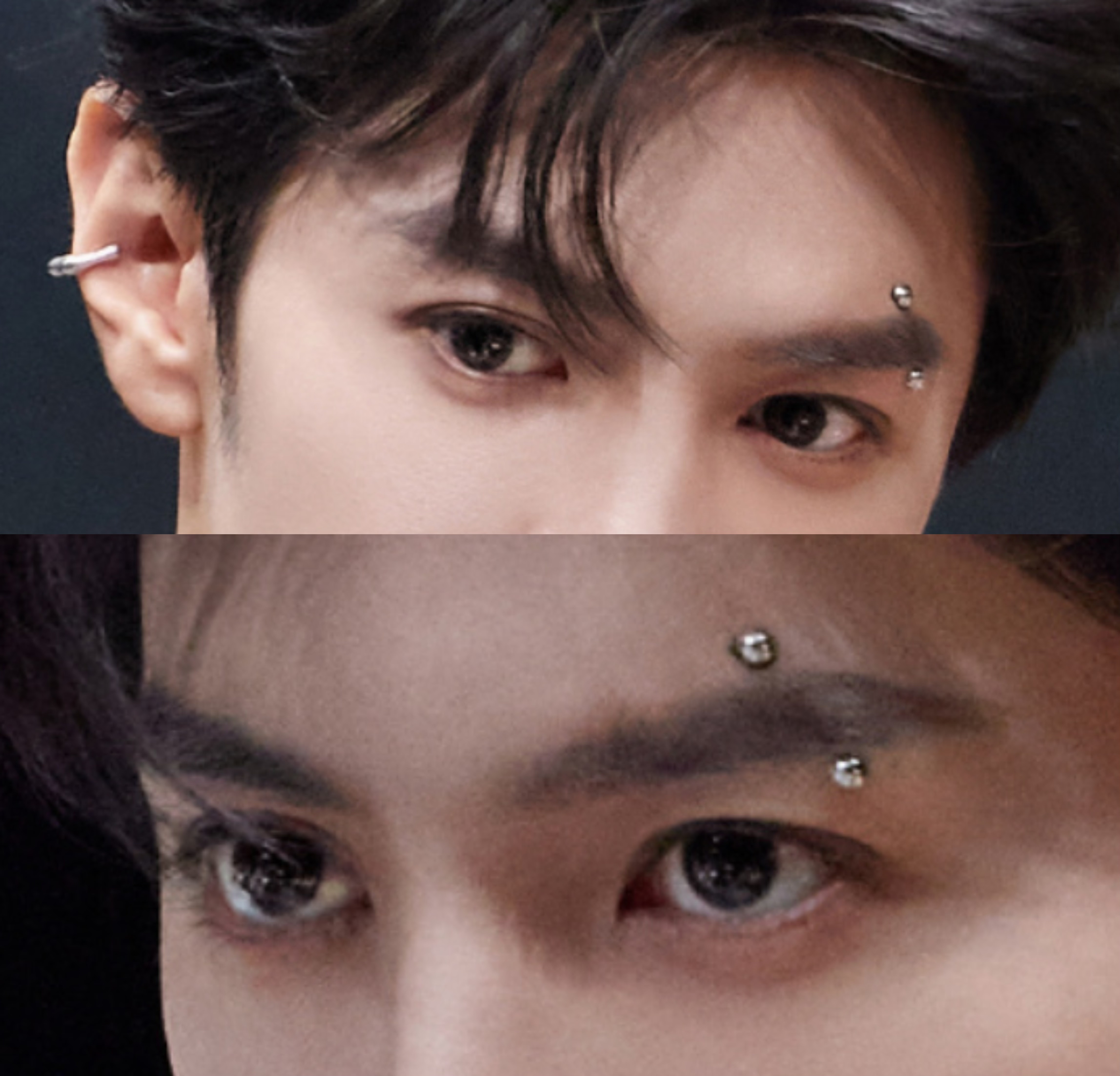 我天，第一次看到陈哲远这样的造型，眉骨钉和耳钉！！！这是远子的什么节目！！！ 