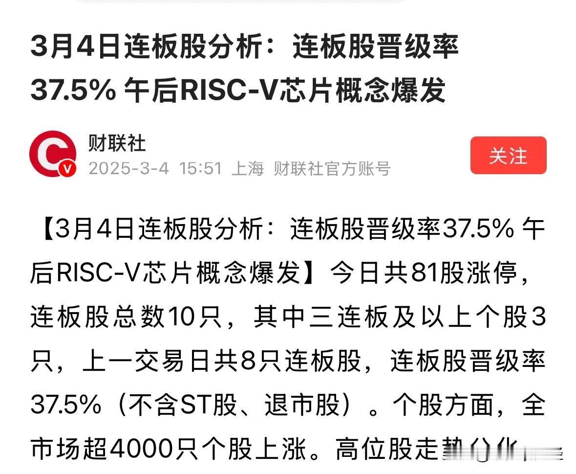 重大利好消息刺激RISC-V芯片爆发，这个高科技概念或有持续性：今天短线涨停股里