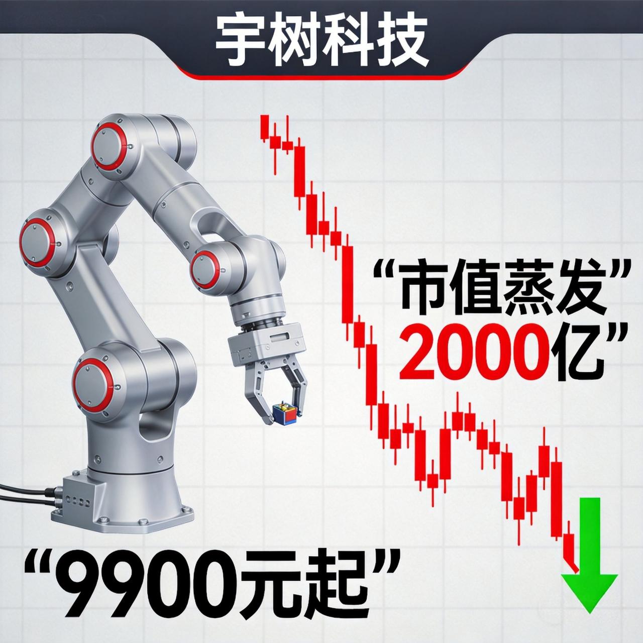 宇树发布9900元灵巧机械臂，但上市5天市值蒸发2000亿

8月20日，宇树发