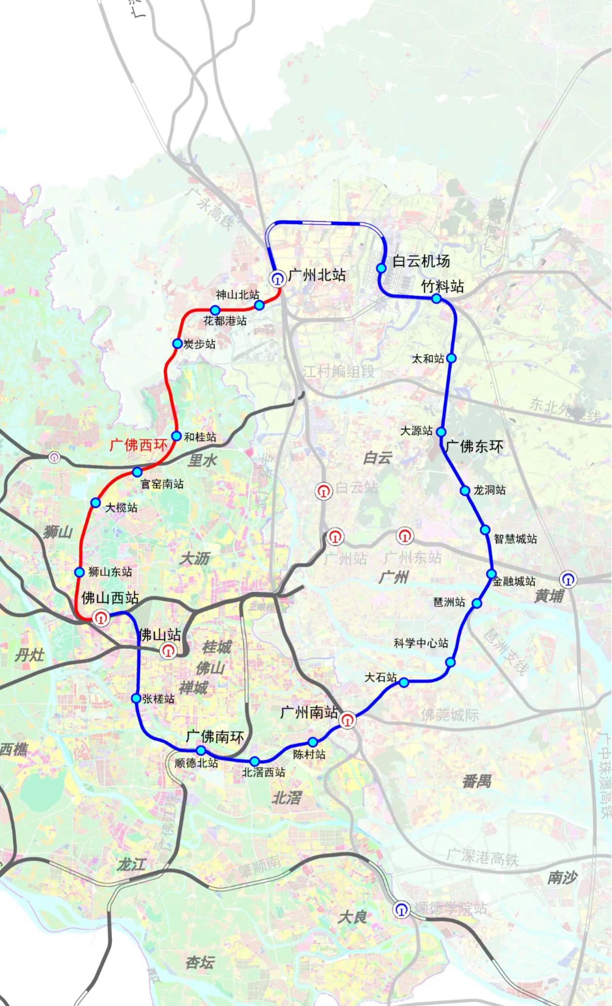好消息，广佛环线要开通了。
坏消息，跟黄埔毛钱关系都没有。