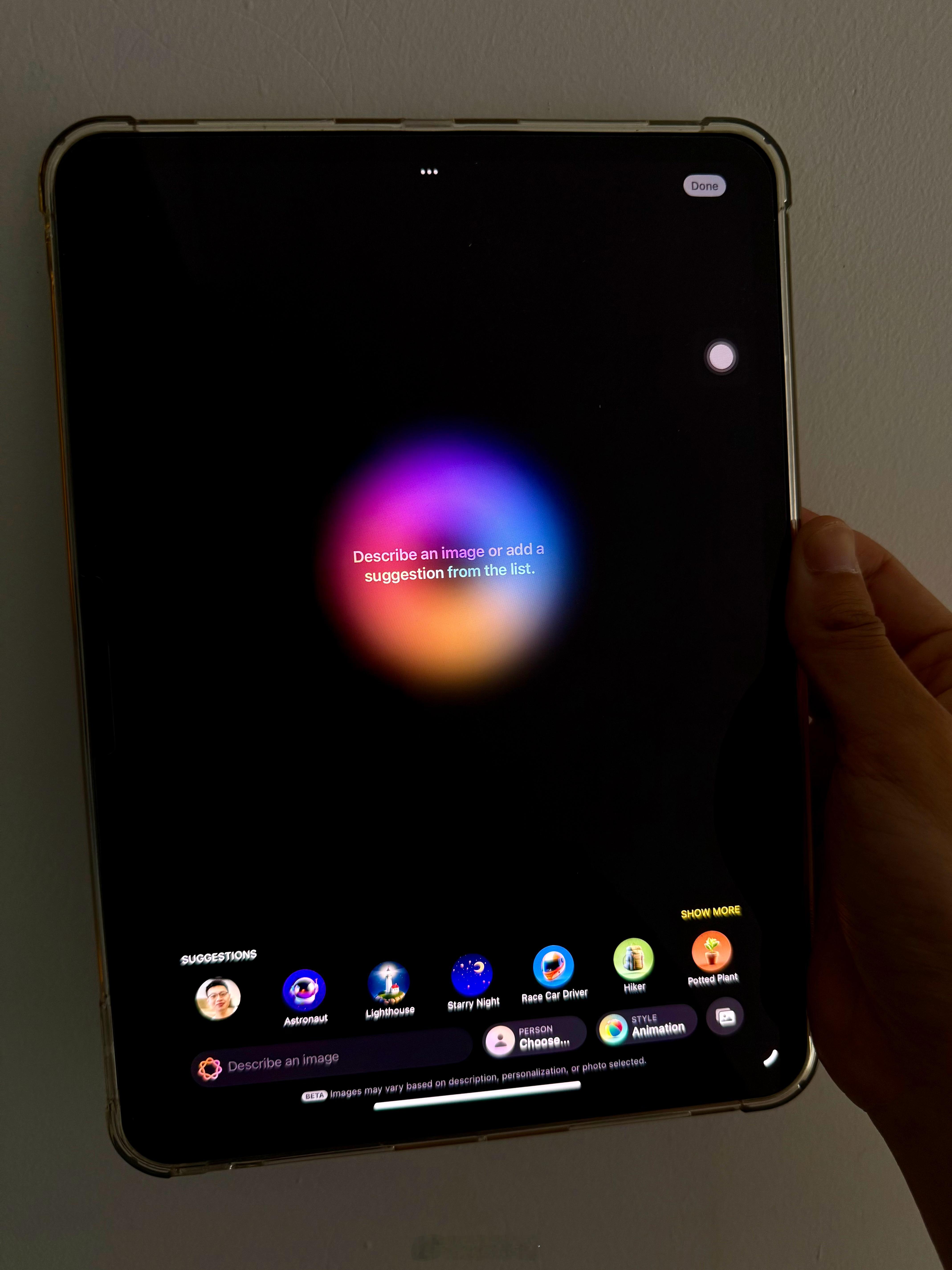 等待半个月 终于用上了iOS18.2自带的image Playground10.