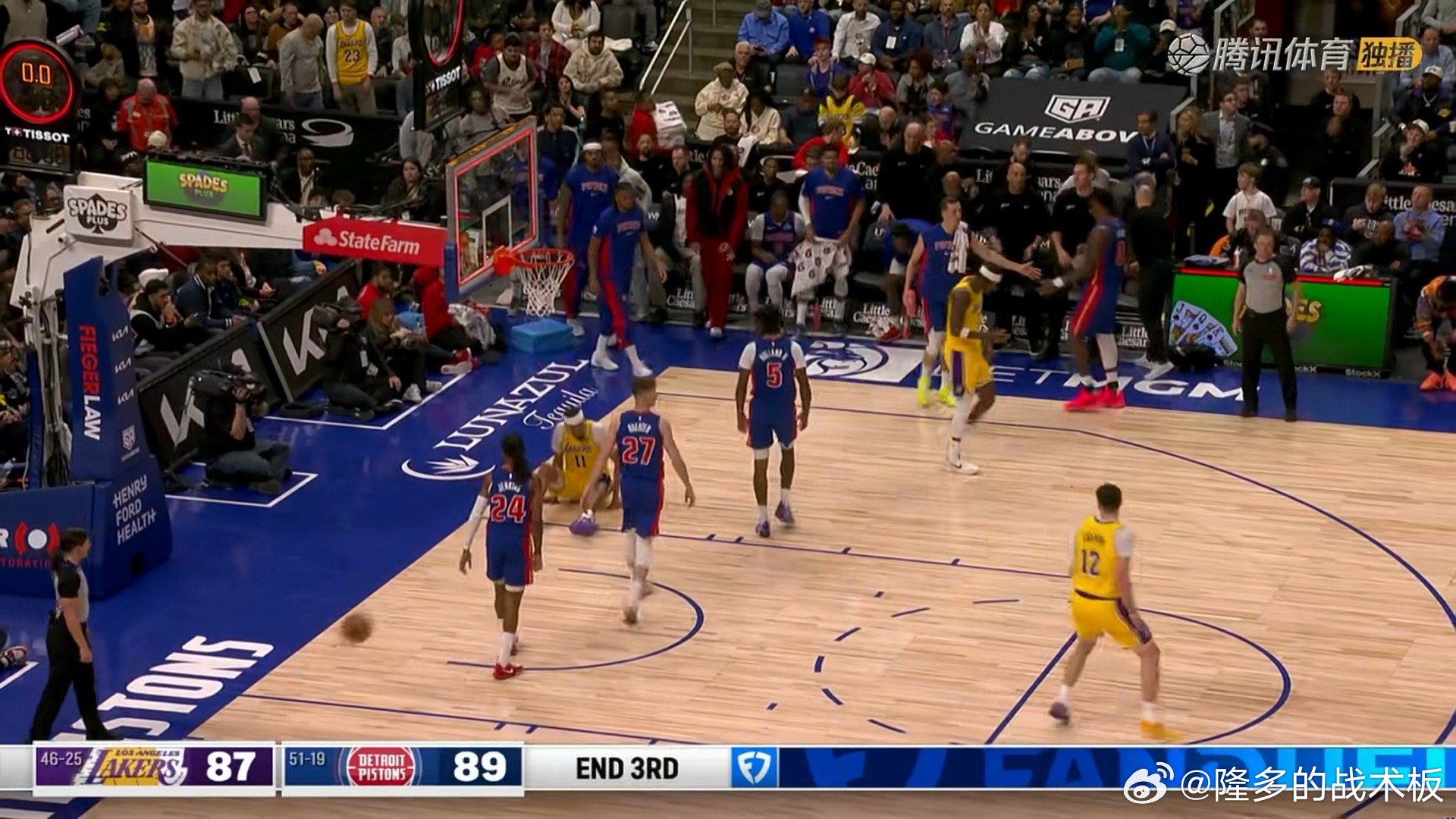 就差2分了！还有的打湖人vs活塞