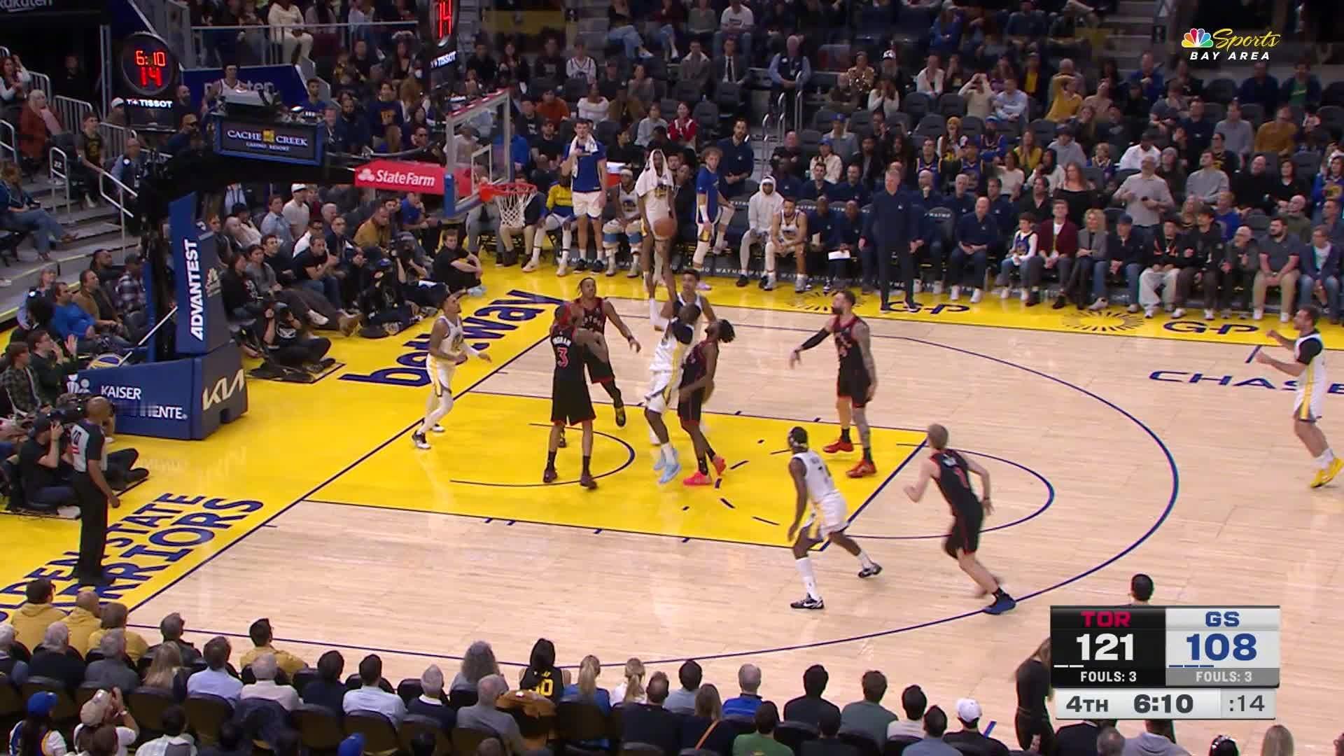 库明加两分命中✌️勇士110:122猛龙。猛龙vs勇士勇士春节之夜