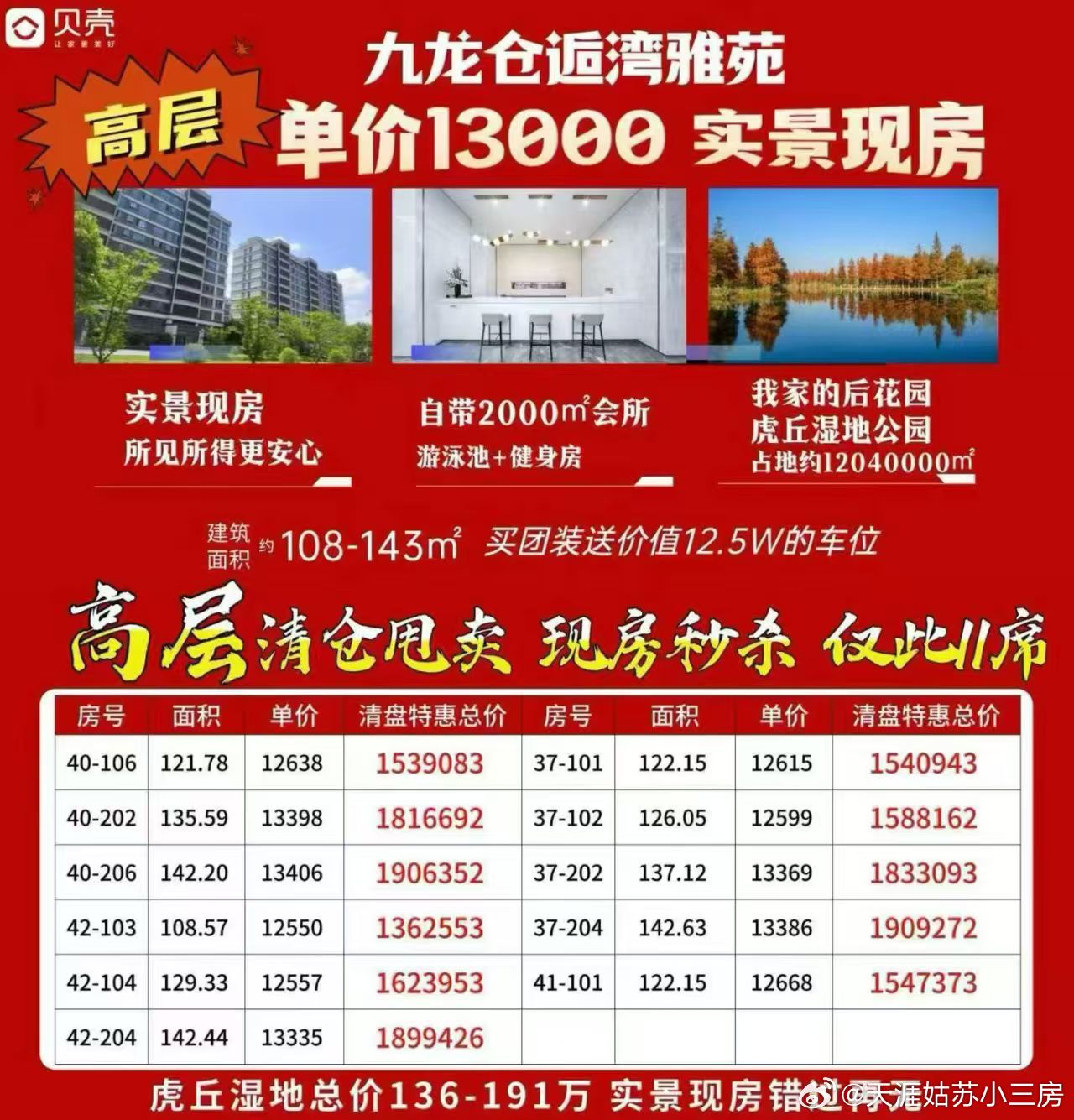 虽然是一楼吧但是现房啊 单价1.3万啊找中介要点返佣刚需，美滋滋啊 