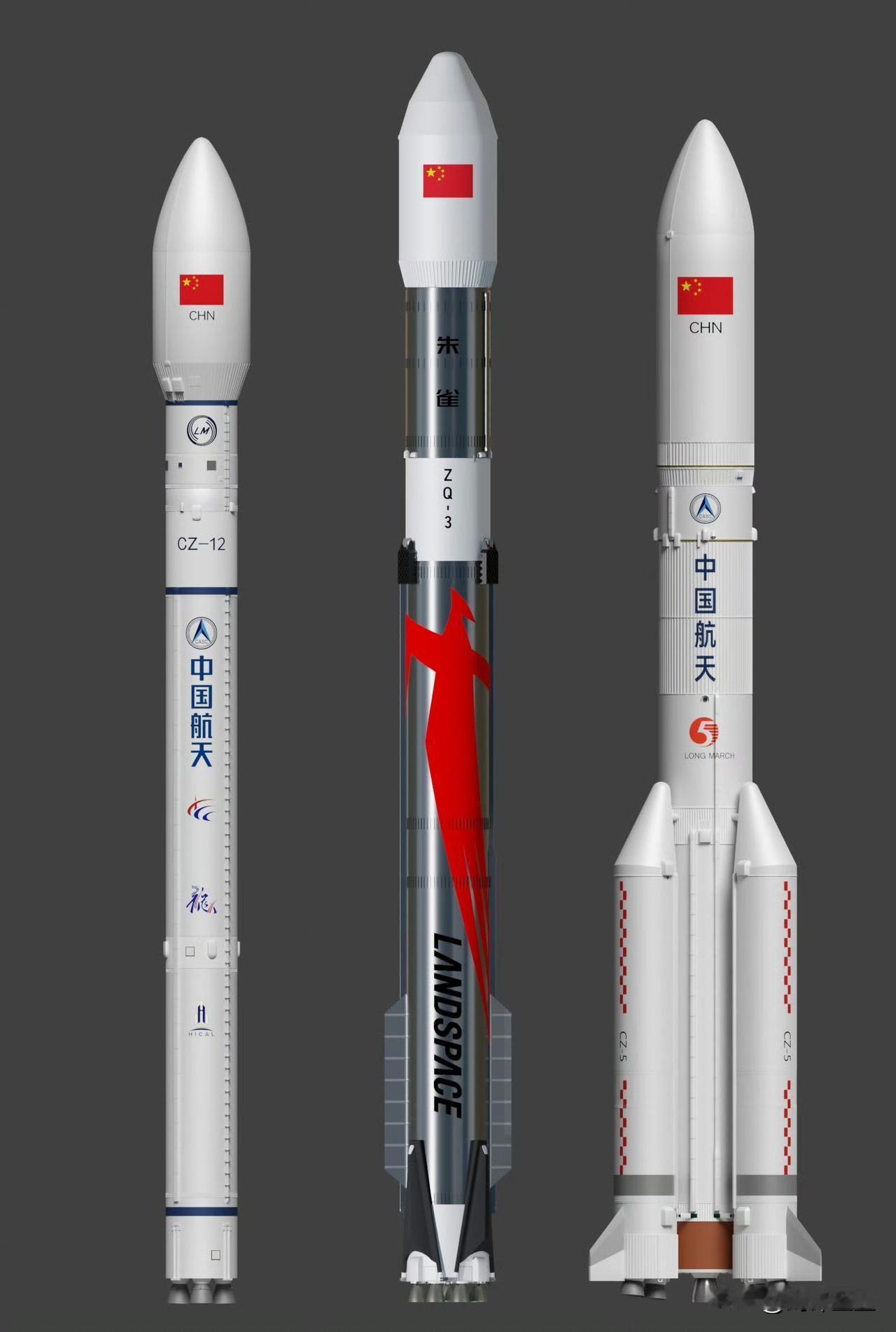 想不到吧？朱雀三号目前是中国最高的火箭，甚至比胖五还要高
从2023年12月公布
