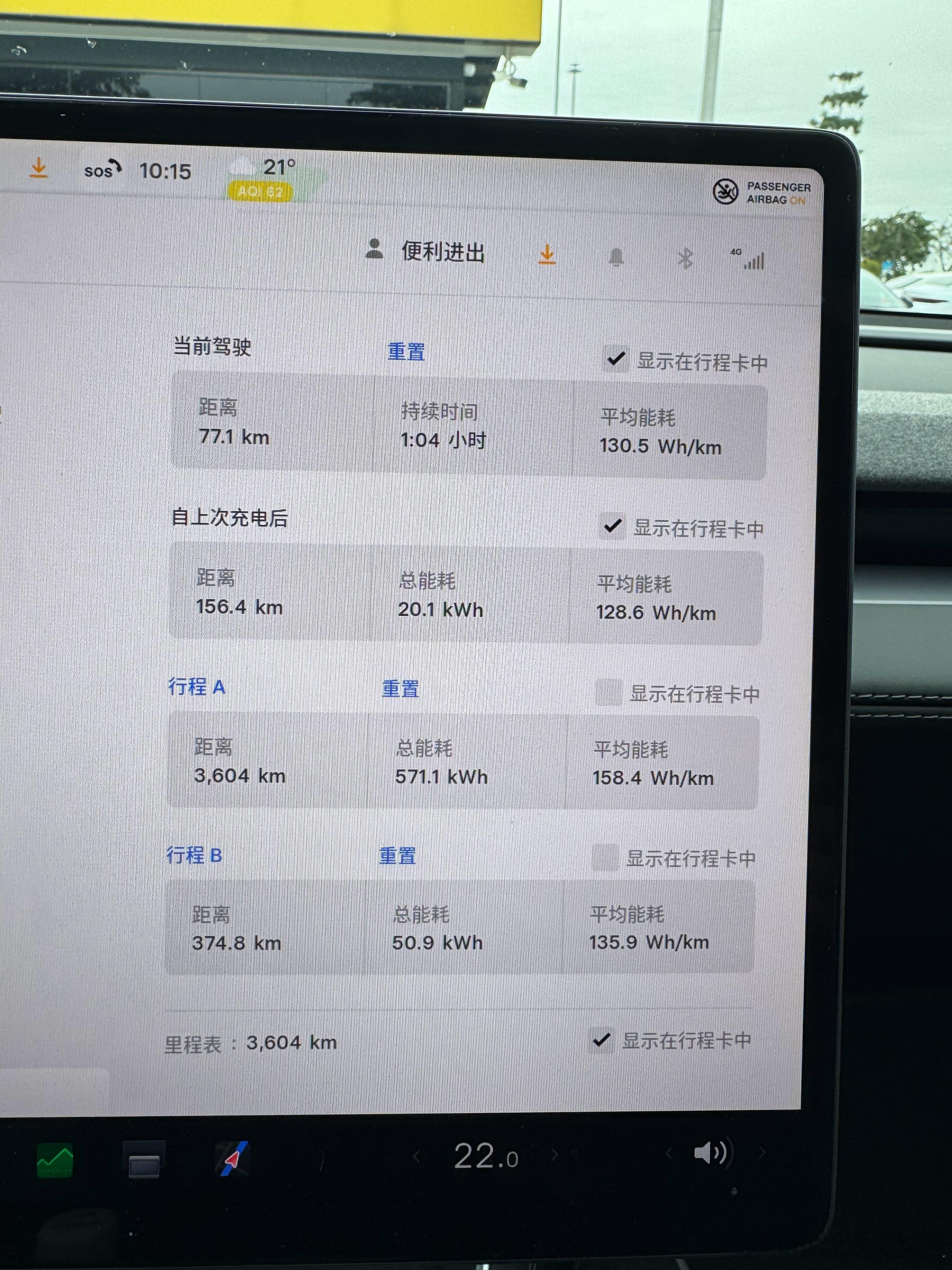 后驱标续新款特斯拉Model Y这几天跑了600多公里  整体电耗意料之内普遍1