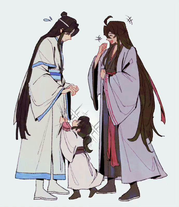 亲子乐忘羡，要爹抱抱[哇][哇]#二次元新鲜事# ​​​