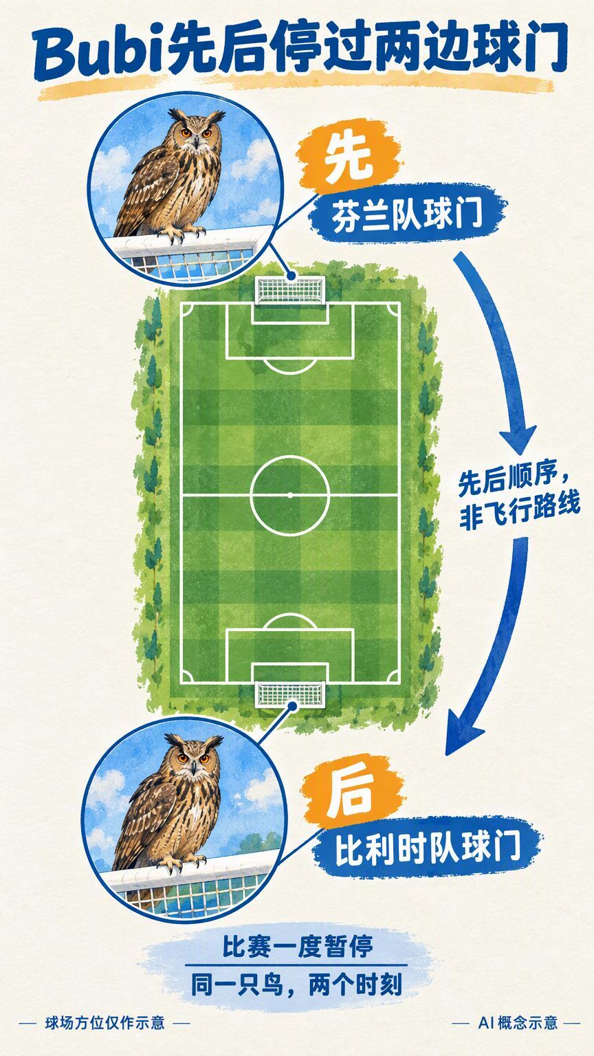 芬兰队的“雕鸮”绰号，来自一位停上球门的意外来客国家队的绰号，有的来自纹章，有的