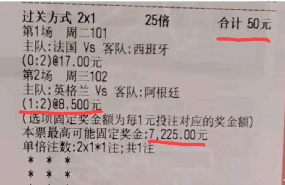 这绝对是高手，单吊半决赛两场比赛的比分，成功以50块钱博得7000多巨奖！
小编