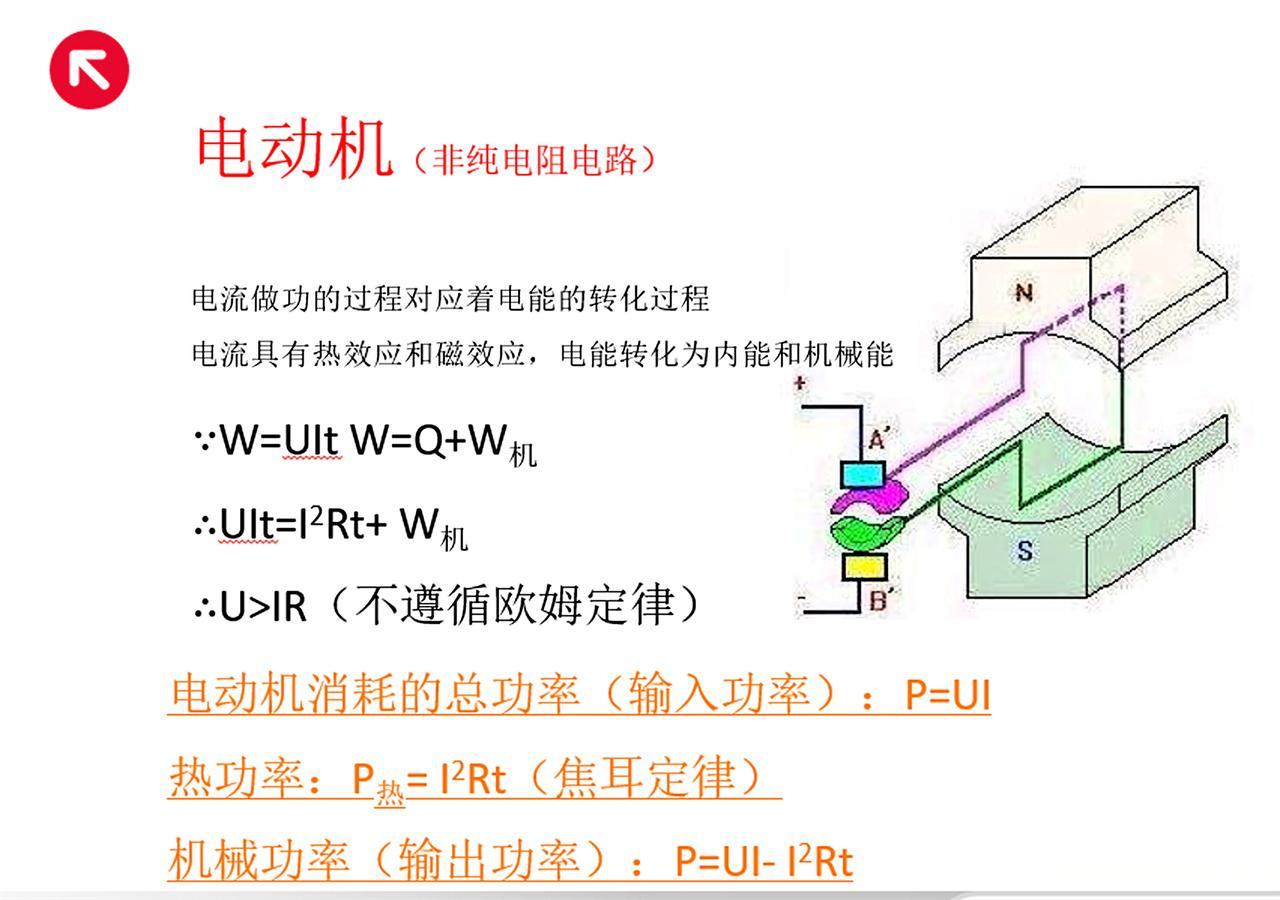电动机（非纯电阻电路）