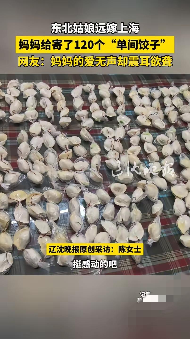 远嫁上海没回东北过年，妈妈寄来的120个饺子，直接把我看破防了！
 
这哪里是寄