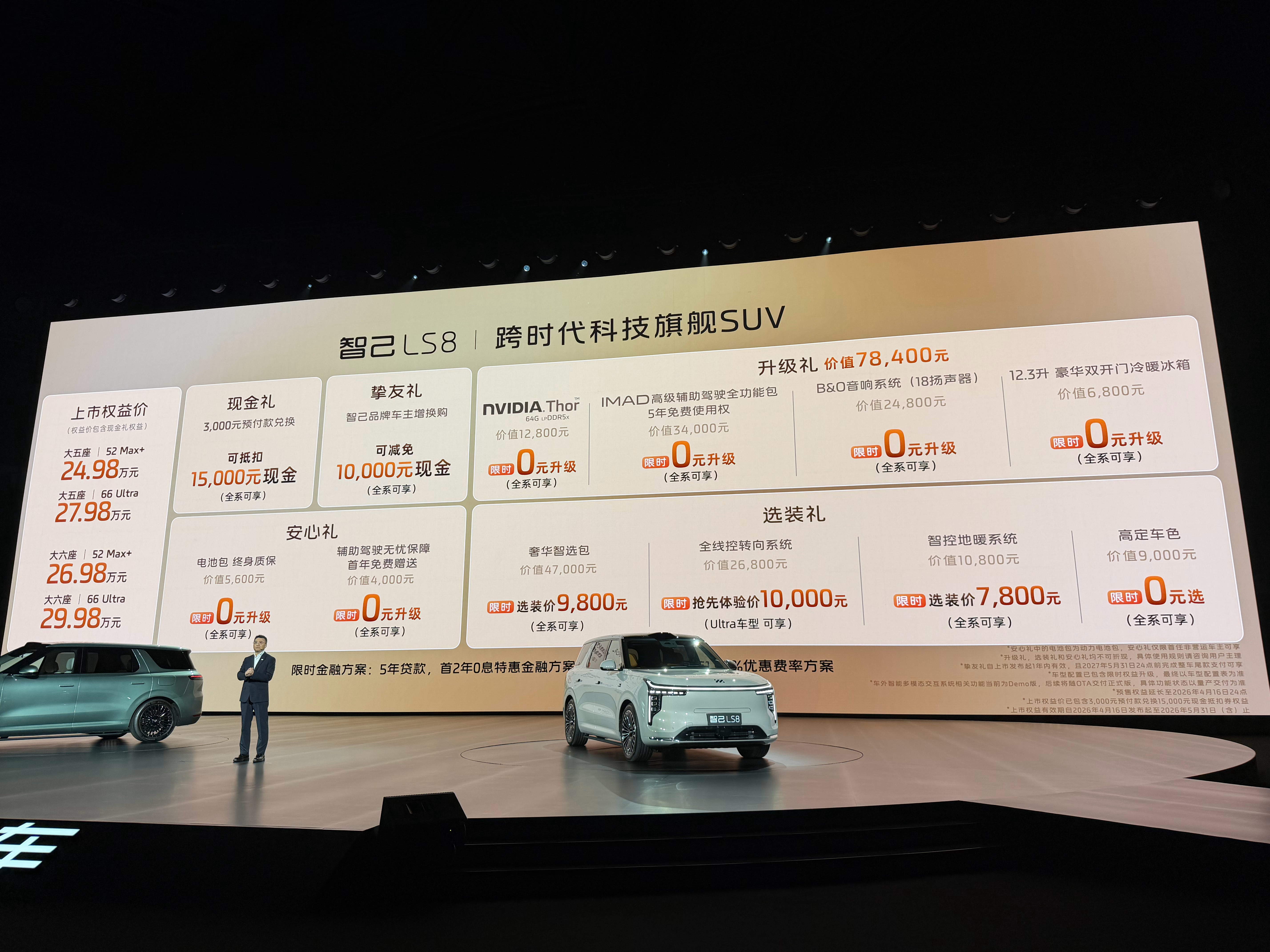 LS8 省流：五座 24.98 万起，六座 26.98 万起纯电续航 350km