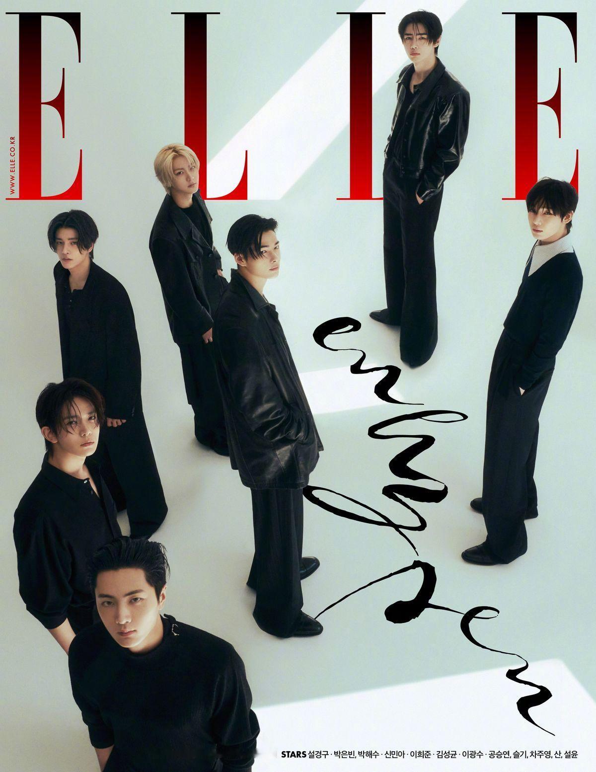 【Twi】ENHYPEN x ELLE 4月号封面公开，帅气十足时尚高级感满满~