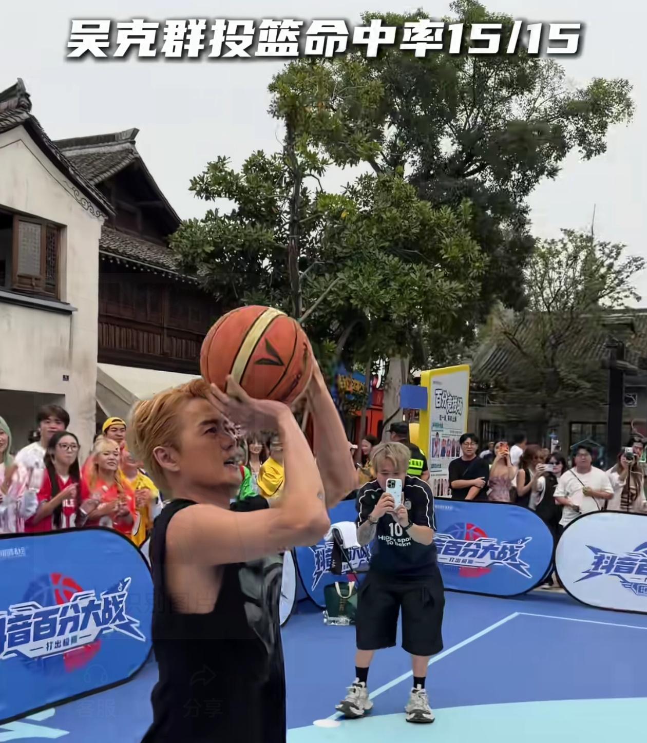 CBA球员自愧不如！歌手吴克群连续投进15球！

歌手吴克群是一名篮球爱好者，他