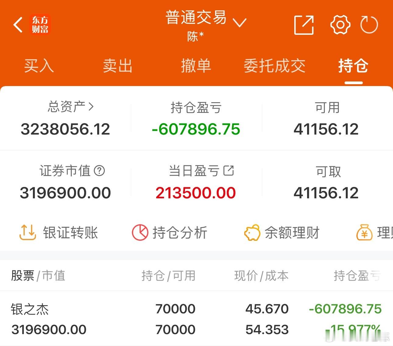 50w实盘挑战一年做到300w（第353天）总资产：323.8万收益：+2135