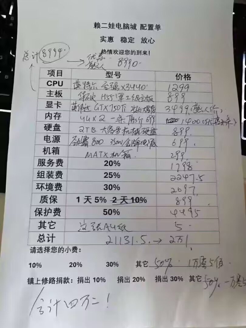花四万二配了台电脑大家帮我看看配置 ​​​