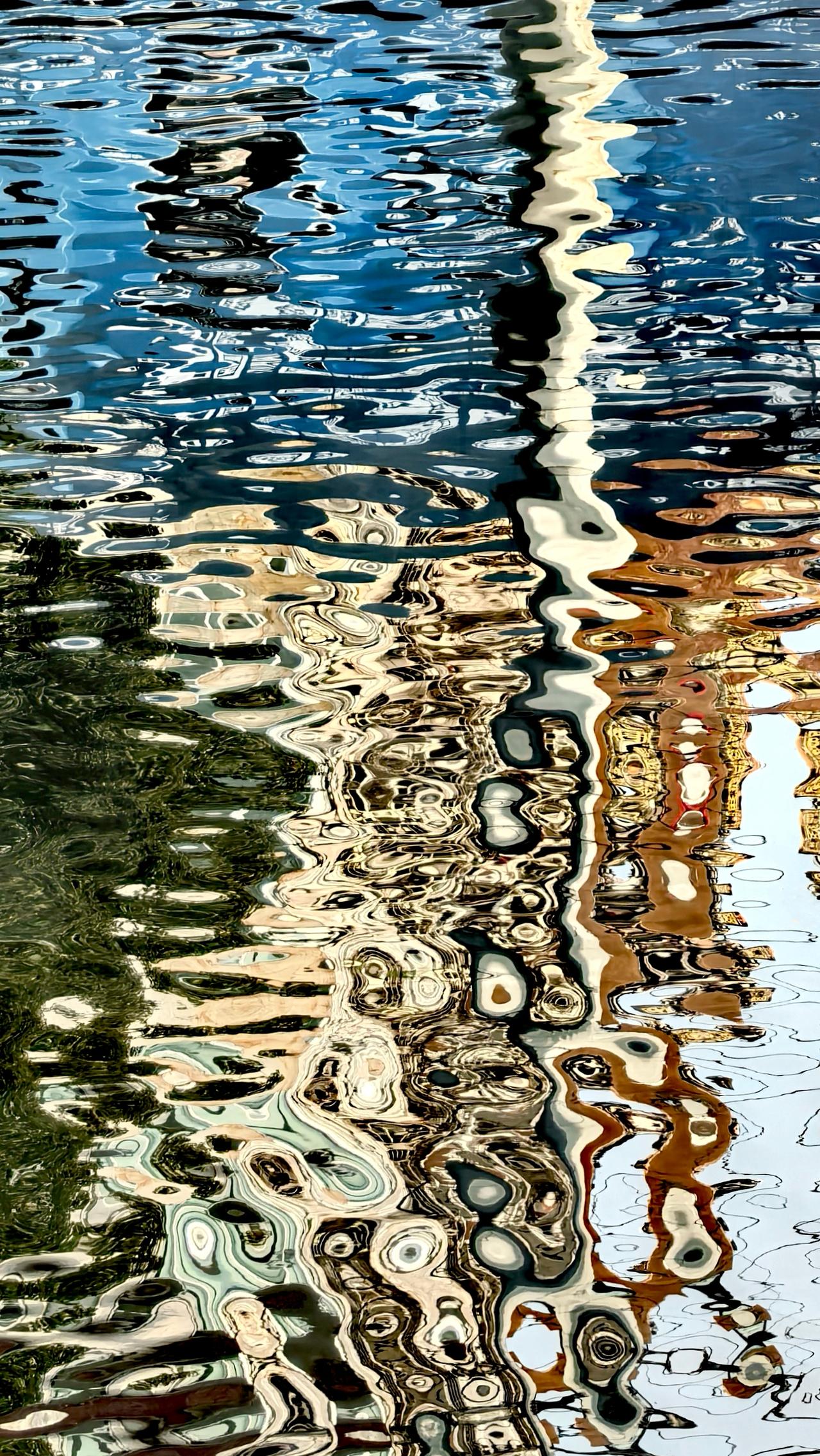 水波纹表现的张力
掉进抽象的油画里
 波纹艺术水绘油画