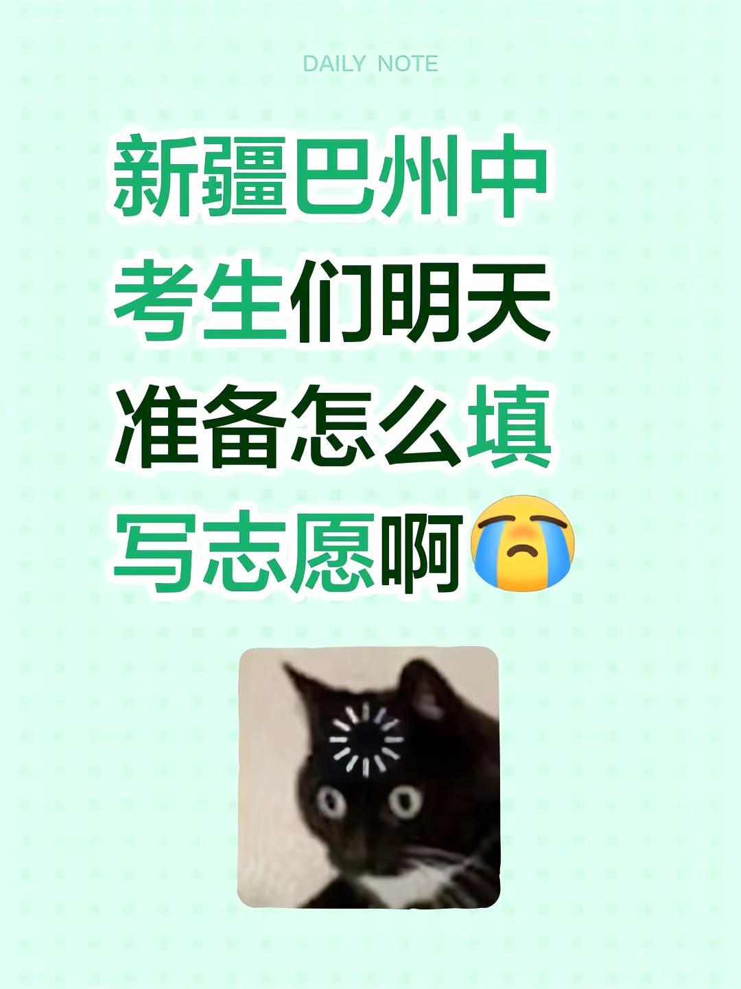 新疆巴州中考生们明天准备怎么填写志愿啊新疆中考