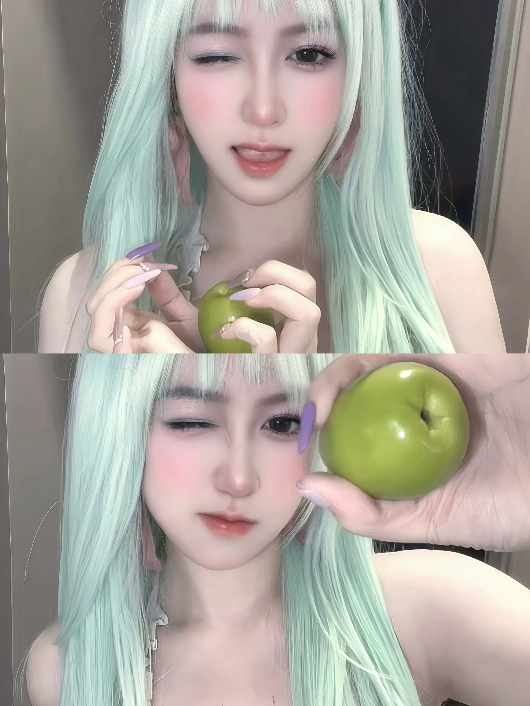 🍏空气像青苹果  公车开满花朵～春日妆容