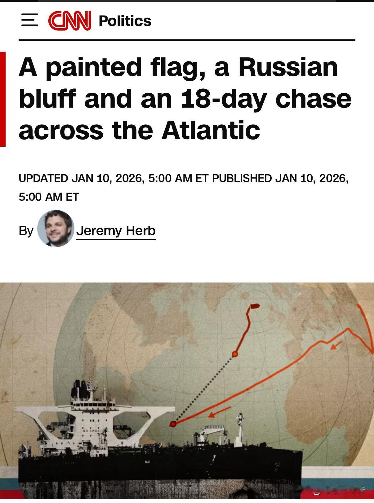 美海岸警卫队跟踪一艘涂有俄国旗的油轮，仅仅是跟踪哦……
    这艘名为“贝拉1