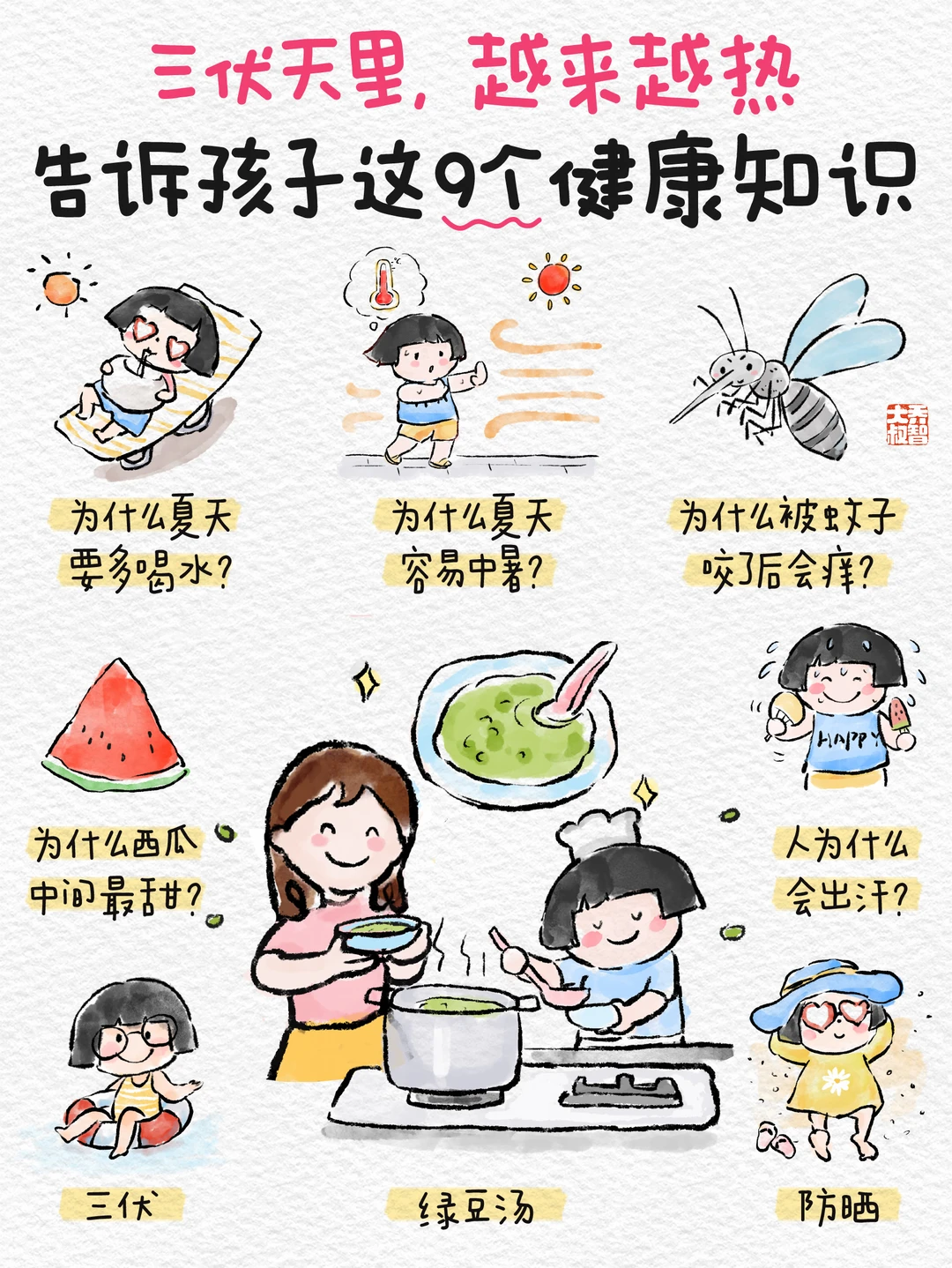 三伏天里，告诉孩子这9个小知识