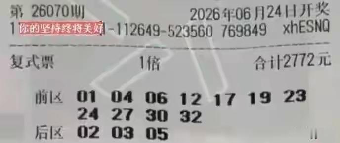 一、近5期完整开奖号码（26065–26069）
 
1. 26065：前区04