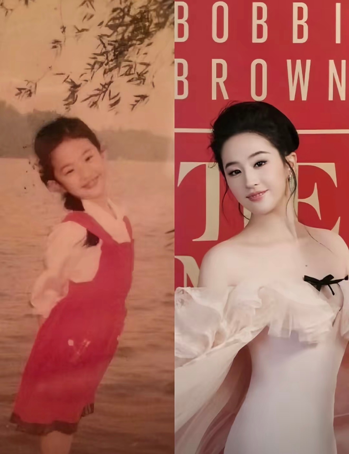 梅尼耶妻子整容模板是刘亦菲纯天然美神刘亦菲大发仙威，从小美到大[期待][期待][