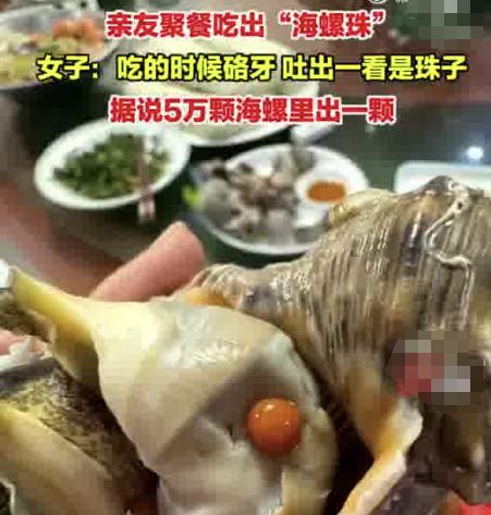 家宴惊现橘色海螺珠：这般幸运何时降临于你？

近日，一则令人惊叹的消息在网络上迅