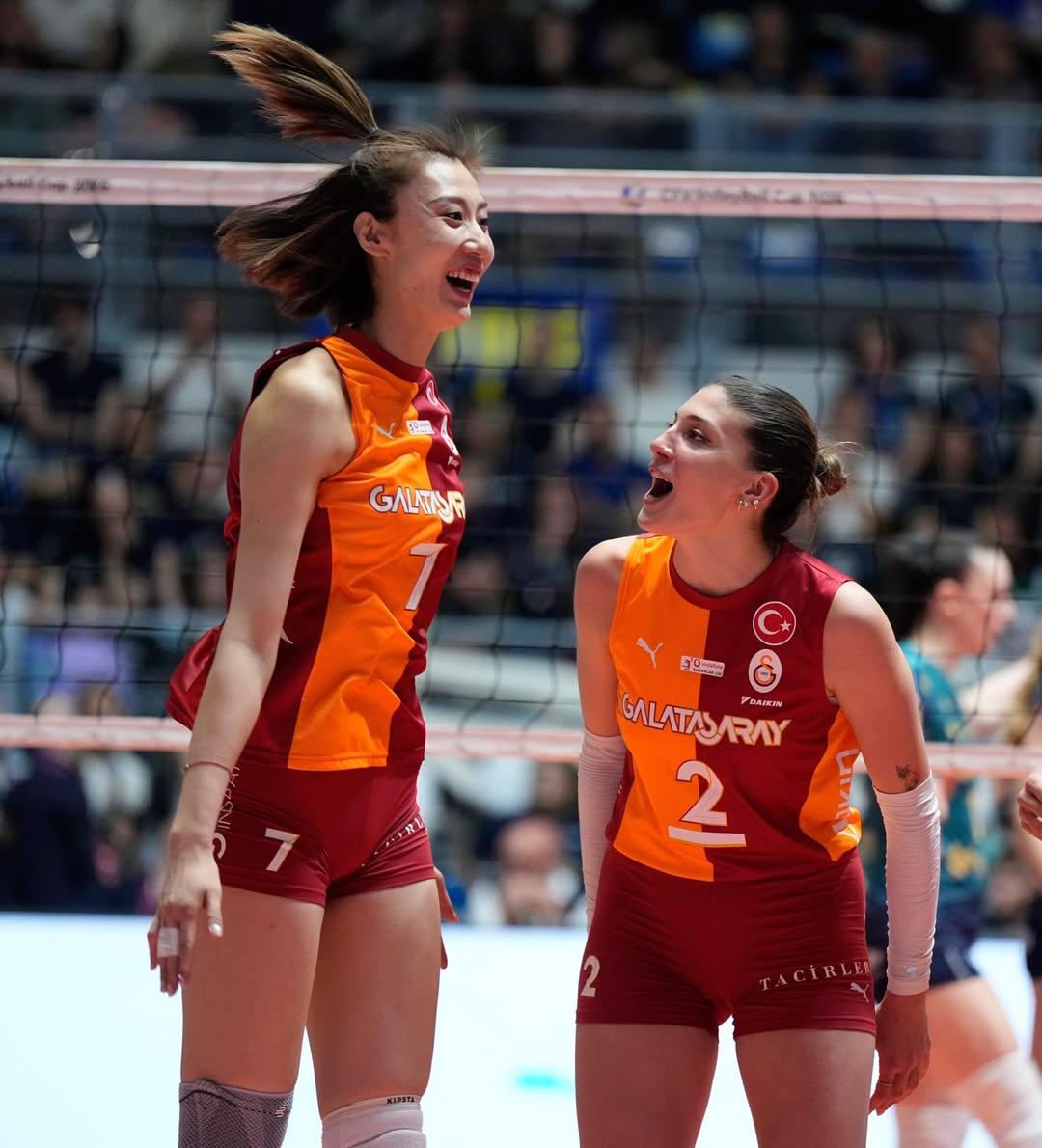 加拉塔萨雷首回合获胜，王媛媛有望迎来海外第一冠

2025-2026女排欧联杯决