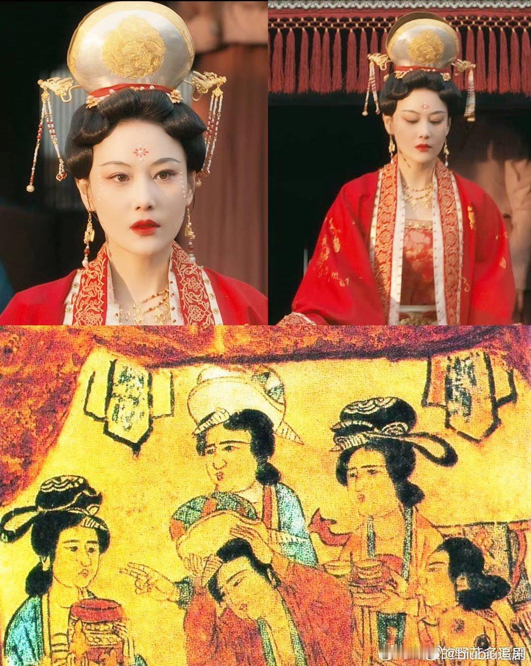 张馨予新剧造型白沙宋墓壁画  清明上河图密码 张馨予在新剧《清明上河图密码》里的