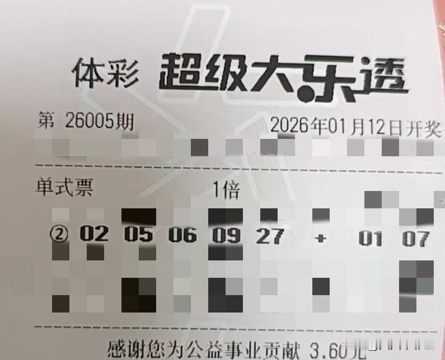 一句话记录冬日心情【晒票票】日子普普通通，但我乐在其中。分享大乐透第26005期