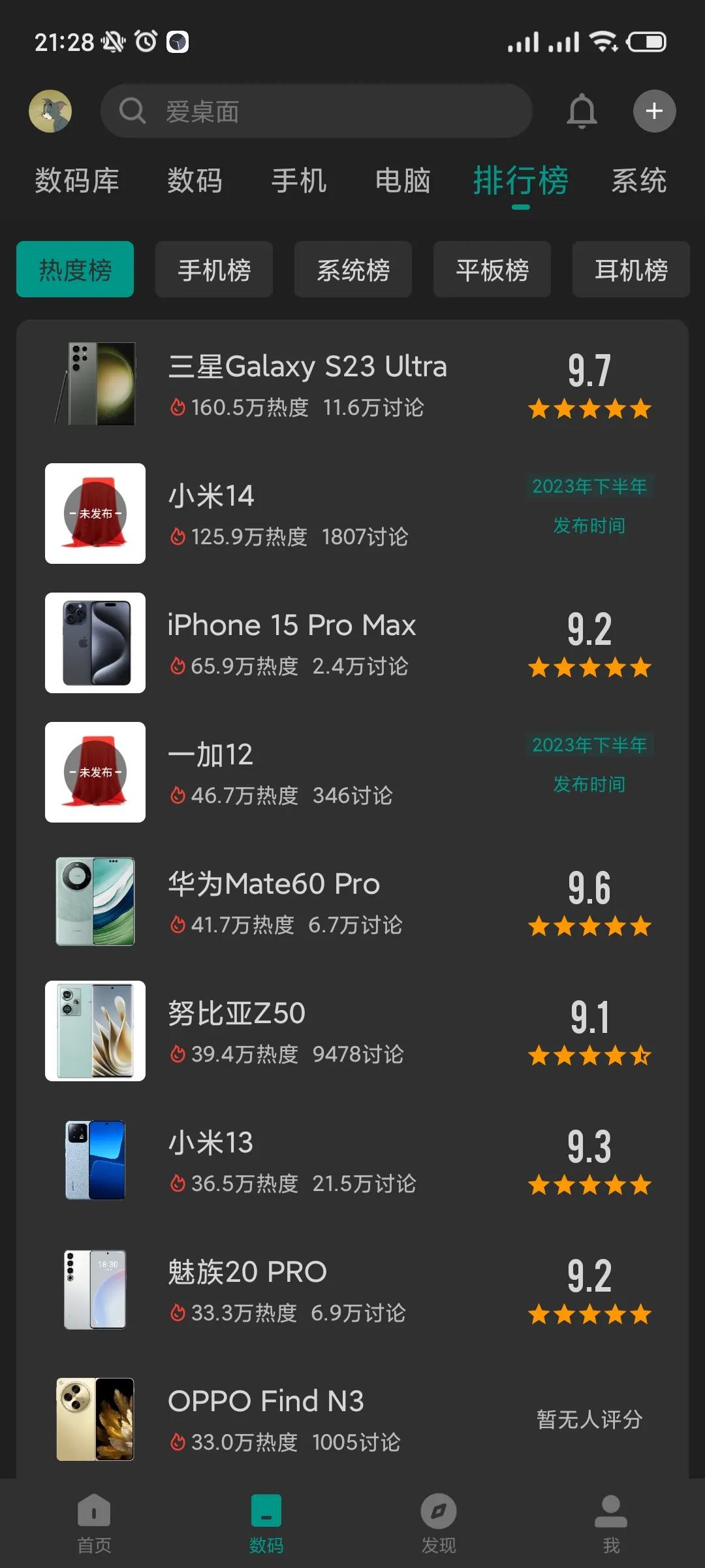 小米14热度这么高吗[思考]在酷安超过了苹果15 Pro Max和华为Mate6
