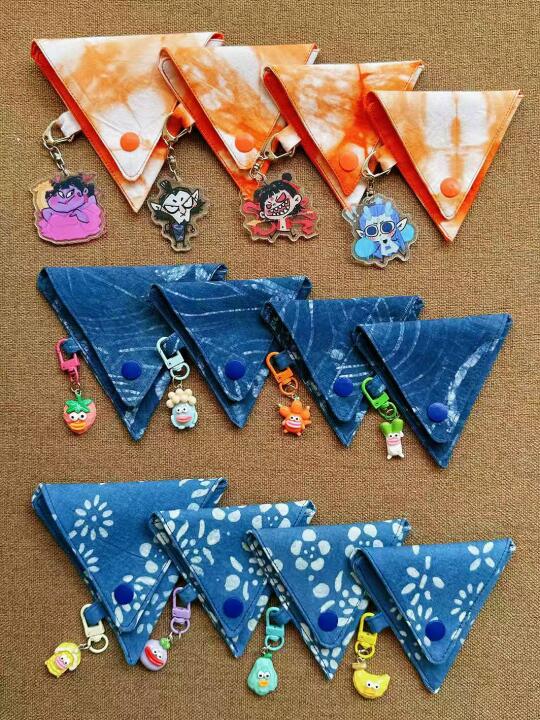 谁能想到这个三角包是之前扎染的余料做的！！